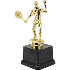 Kisangel 4gb Futbola trofeja bērniem Mini Trophy Gold Decor Trophies pieaugušajiem Badminton Awards Cup Golden Trophies Cup for Masters Dekoratīvās trofejas modeļa laupījums