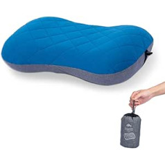 iClimb itin lengva kompaktiška stovyklavimo pagalvė su nuimamu dangteliu pripučiama kelionine oro pagalve (mėlyna)