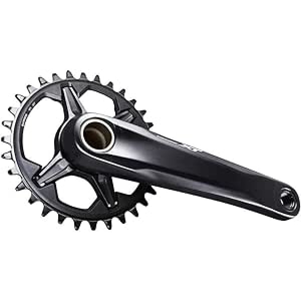 Shimano Unisex — pieaugušo Deore XT kloķa sviru komplekts, melns 170 mm