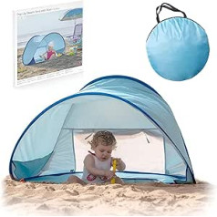 Black Lion Innovagoods Baby Beach Tent with Pool, Parasol with UV Protection 50+ Ventilation, Baby Pool, Beach, Igloo Foldable Tent, Windproof, Parasol for Baby/Children