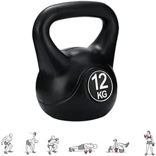 MAGIC SELECT Kettlebell svars ar ergonomisku rokturi, Kettlebell hanteles muskuļu trenēšanai mājās un sporta zālē.