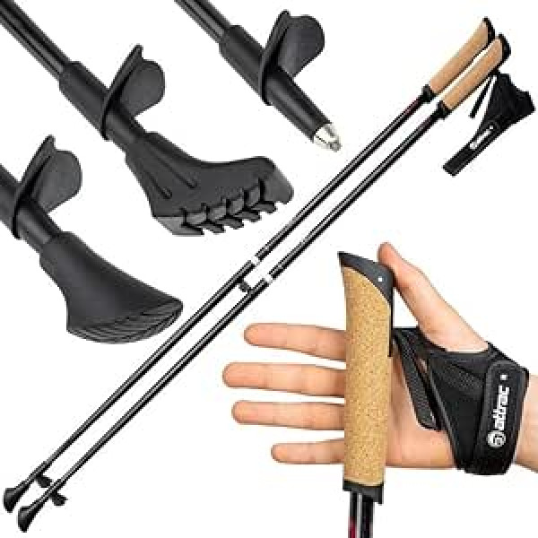 Carbon Ultra Light Nordic Walking Poles with Wrist Loops 105, 110, 115, 120, 125, 130 Inch Super Lightweight Premium – Nordic Walking App