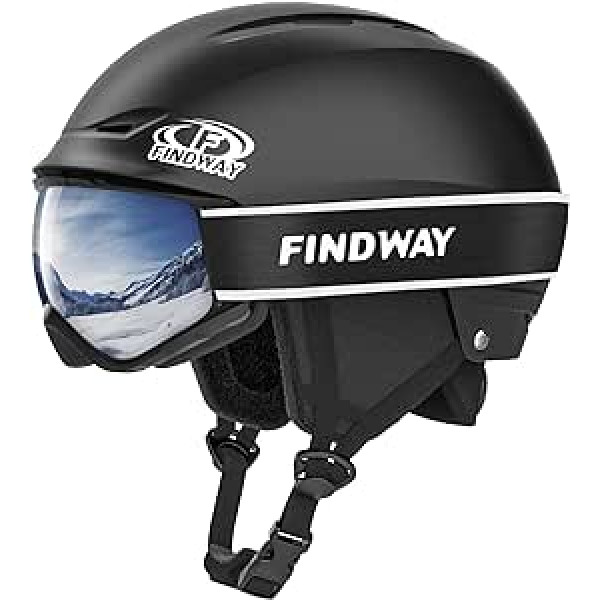 Findway slēpošanas ķivere ar aizsargbrillēm