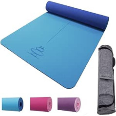 MAHUVA – Yogamatte für Sport, Meditation, Pilates, TPE-Qualität, schlankes Design, bequem mit Tragetasche