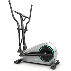 Bluefin Fitness CURV 2.0 Elliptical Cross Trainer | Home Gym | Exercise Step Machine | Air Walker | Compact | LCD Digital Fitness Console | Bluetooth | Smartphone App | Black & Grey Silver