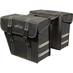 Greenlands OT-2996 Double Bicycle Pannier Rack Bag Melna, melna, ceļojumu soma