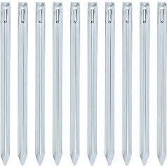 Viirkuja 35 cm Sand Pegs Set, 10 Extra Long Tent Pegs, 2 cm Wide, 1.5 mm Thick, Camping & Tent