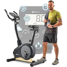 Hop-Sport Spark Exercise Bike - Home Fitness Trainer with Pulse Sensors & Computers, 8 Resistance Levels, Flyweight 9 kg - Fitness Bike for One Maximum User Weight of 120 kg