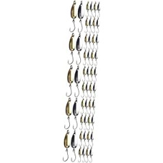 Yardwe Pack of 80 Metāla ēsmas āķi Stadions Sēdvietas statīviem Karote liešanai Foreles ēsma sālsūdens makšķerēšanai Makšķerēšanas karote Lures Bass ēsma Mākslīgā parādzīme