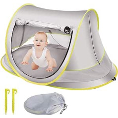 Baby Beach Shelter, Beach Tent, Pop-up Baby Beach Tent, Portable Extra Light Beach Tent, Sun Tent, UV50+ Protection, Perfect for Family, Beach, Camping, Hiking, Garden, BBQ Party