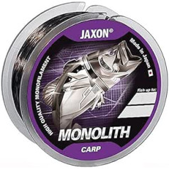 Jaxon Monolith Carp Fishing Line 300m/600m Spool Monofilament Carp Diameter 0.25-0.35mm, brown