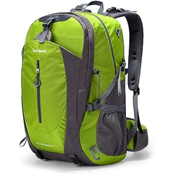 YTL Waterproof Hiking Backpack for Men Women 40L Lightweight Outdoor Bag Backpack Suitable for Travel and Camping, neon green, Rucksack