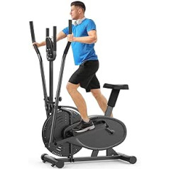 Cross trainer namams - Neezee 2 IN 1 cross trainer namų treniruoklis su sėdyne Smart LCD monitoriumi, patobulinta cross trainer viso kūno treniruotė be streso fitneso treniruotės, iki 120 kg