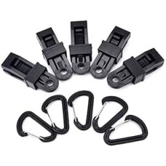 24Pc Plane Zelt Zelt Zelt Baldachin Kunststoff Clip Camping Karabiner Set- Lock - Sehr Geeignet für Markisen, LandwirtschaftsgäRten, Automobile