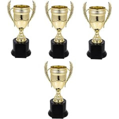 Kisangel 4 gabalu bērnu trofejas trofeja bērniem rakstāmgalda dekorēšana plastmasas modeļi bērnu zelta trofejas trofejas modelis bērniem ostas sacensību trofejas trofejas dekorēšana mini PVC