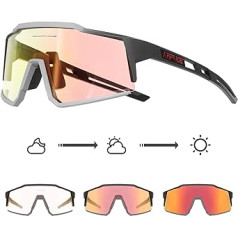 KAPVOE Unisex riteņbraukšanas brilles fotohromas paštonējošas, TR90 rāmis, caurspīdīgas sporta saulesbrilles, sporta, riteņbraukšanas MTB riteņbraukšanas brilles, sporta brilles, braukšana, beisbols, skriešana