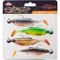 Berkley Pulse Realistic Roach Pre-Assembled Rubber Bait with Jig Head