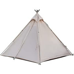 Camping Pyramid Tent with Double Door, Large Teepee Pagoda Tent for Adults for 3-4 People