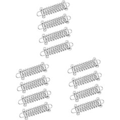 VANZACK Pack of 12 Telts Atsperes sprādze Kempinga Nojume Telts kempingam Auduma skavas Āra telts Kempinga piederumi Virves spriegotājs Brezenta skavas Galvenā nerūsējošā tērauda nojume