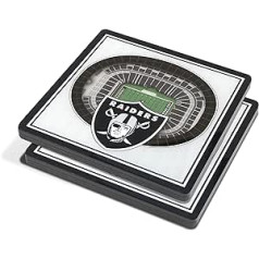 YouTheFan Unisex Las Vegas Raiders 3D Stadium Views Coaster, Team Colours, One Size