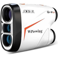 AOFAR GX-6F PRO Golf Laser Rangefinder with Tilt Devices, 600Y, Continuous Scan, Flag Lock with Pulse Vibration, Approved for Competition, 0.2 Second Reading, Silver Upgrade