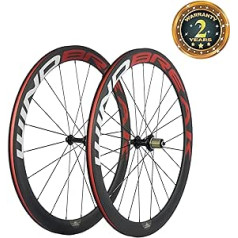 WINDBREAK BIKE 700C 50 mm Clincher pilnas oglekļa šķiedras spieķu velosipēda ritenis ar matētu apdari