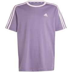 Adidas Essentials 3 svītras kokvilnas brīvi pieguļošs Boyfriend Tee Jr IL3276 / 128 cm