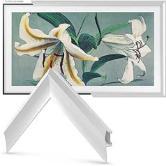 Deco Alloy TV rāmis Prismatic Pure White Bezel Tikai saderīgs ar Samsung The Frame TV (32 collas piemērots 2021-2023 Frame TV)