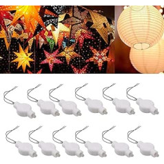 Iepakojumā 30 mini LED laternas, ar baterijām darbināmi LED balonu lukturi, laternu balonu lukturi, āra/iekštelpu piekaramie dekoratīvie lukturi (silti balti)