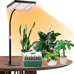 Augu lampa LED, FRGROW UV-IR pilna spektra augu gaisma iekštelpu augiem, augu gaismas LED 200 W, pilna spektra augu lampa 208 LED, augšanas lampa augiem, margrietiņas ķēdes funkcija