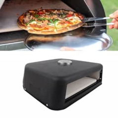 Gugxiom Grill Top picas cepeškrāsns, pārnēsājama picas cepeškrāsns, augšējā picas krāsns, pārnēsājams picas automāts ar termometru, ūdensizturīgs, daudzfunkcionāls picas automāts āra piknika gatavošanas piederumiem