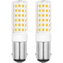 LIENNGKE 2er Pack LED B15d 6w Lampe Ersetzt 60w Halogēna lampa Warmweiß Dimmbar Maiskolben 600Lumen 220V 230V 3000K Leuchtmitteln [MEHRWEG]