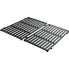 WELL GRILL 44.5 cm 7637 Cast Iron Cooking Grate for Weber Spirit 200 Series, Spirit E-210, E-220, S-210, S-220 Gas Grills, Grill Grate, Replacement Accessories for Weber Spirit I & II 200 (with Front