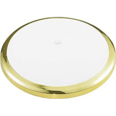 HvKvHvY LED Deckenleuchte Badleuchte Wasserdicht IP44 Kleine Kuppel Gold Rand Rund Modern Einbauleuchte für Schlafzimmer Küche Wohnzimmer Flur Balkon Wohnzimmer 3000K 24cm