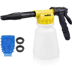 Snow Foam Sprayer, 1000 ml 2 Types Spray Water Mode Foam Sprayer, Snow Foam Sprayer, Adjustable Foam Gun for Car Washing, Motorcycle, Gardens, Garden Watering