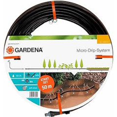 Gardena starter set drip pipe for rows of plants underground 13.7 mm: water-saving drip hose for targeted, even watering (1389-20)
