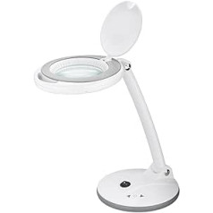 goobay 60363 aptumšojama LED palielināmā spuldze/palielināmā spuldze ar statīvu/stāvošo lupu / 6 W enerģijas patēriņš/krāsu temperatūra 6500 K / gaismas plūsma 450 lm / darba spriegums 230 V (AC),