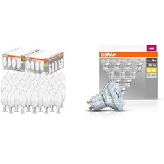 Osram Ledvance LED Base Classic B, Kerzenform un E14-Sockel & Base PAR16 LED-Reflektorlampe ar GU10-Sockel, 4,3 W