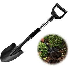 Garden Shovels for Digging, 78cm Small Shovel with Comfortable D Handle, Black Spade Shovels for Camping, Edging, High Load Metal Compact Shovels, Mini Shovel Steel