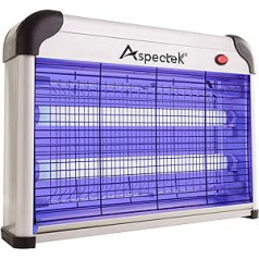 Aspectek elektrinis vabzdžių žudikas 20 W UV LED elektrinis uodų gaudiklis, efektyvus skraidančių vabzdžių mažinimui patalpų miegamuosiuose ir soduose (vabzdžių užkirtimas)