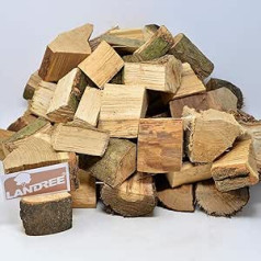 Landree® BBQ Grill Wood Berch 8 kg – (švari) alternatyva anglims ar briketams – tiesiai iš Holzhof Šlėzvigo-Holšteino mieste
