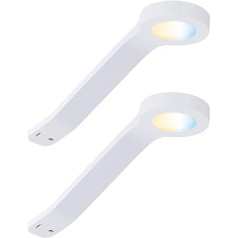 Paulmann 99973 LED mēbeļu gaismas Clever Connect startera komplekts Mike DC 12 V iesk. 2 x 2 vati aptumšojams, balts matēts plastmasa 2700–6500 K