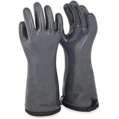 Moesta BBQ 20013 HeatPro Gloves Oven Grill Glove Silicone Heat Resistant up to 250 °C Washable XL 10 Anthracite