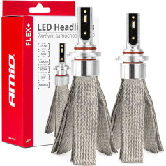 LED automobilių lemputės flex+ hb4 12v 24v 6000k canbus amio-03665