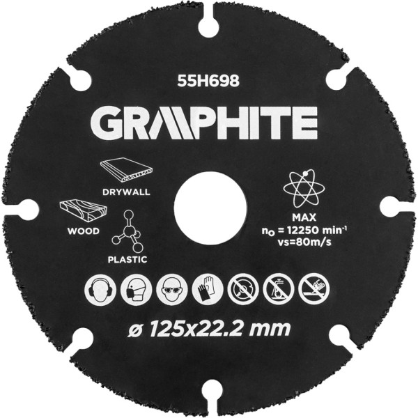 Graphite HM griešanas disks kokam un plastmasai 125 x 22,2 mm