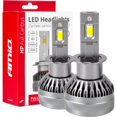 LED automobilių lemputės hp full canbus h3 12v 24v 6500k amio-03672