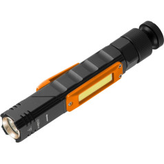 NEO Uzlādējams USB zibspuldze 300 lm 2 in 1 CREE XPE + COB LED