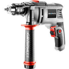 Graphite 650W impact drill, 13 mm key chuck, speed 0-3000 min, suitcase