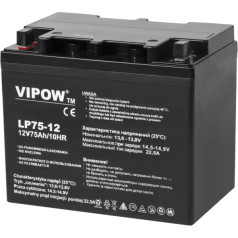 VIPOW gēla akumulators 12V 75Ah