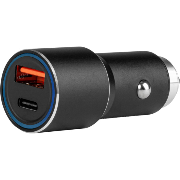 Alumīnija automašīnas lādētājs PCH PRO-08 USB-C + USB 38W 12V 24V amio-02934